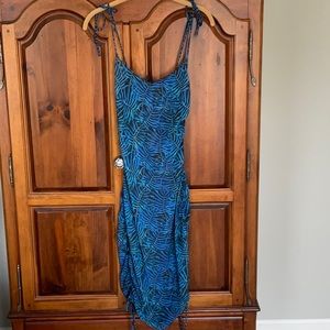 NWT Kendall + Kylie Sheer Ruched Adjustable Swim Suit Cover Up Size M
